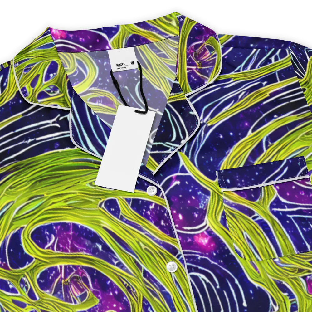 Celestial Scribbles on Women's Short Sleeve Pajama Top — Product details