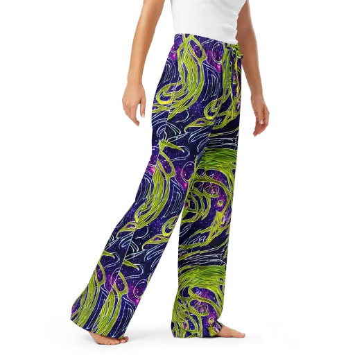 Celestial Scribbles on a Women's Pajama Pants