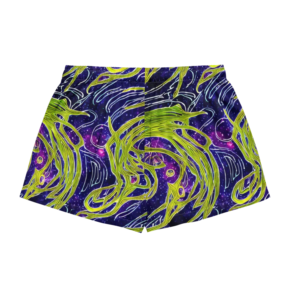 Celestial Scribbles on Women's Pajama Shorts — Back