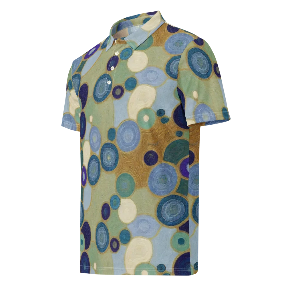 Celestial Pebble on Men's Slim Fit Polo Shirt — Left Front