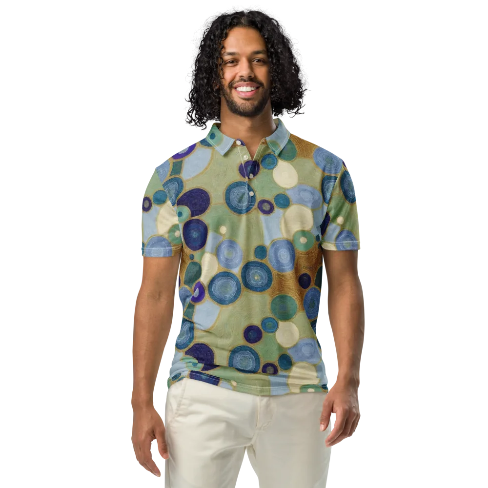 Celestial Pebble on Men's Slim Fit Polo Shirt — Front