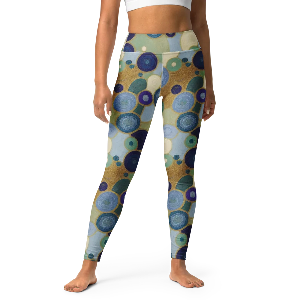Celestial Pebble on Yoga Leggings — Front