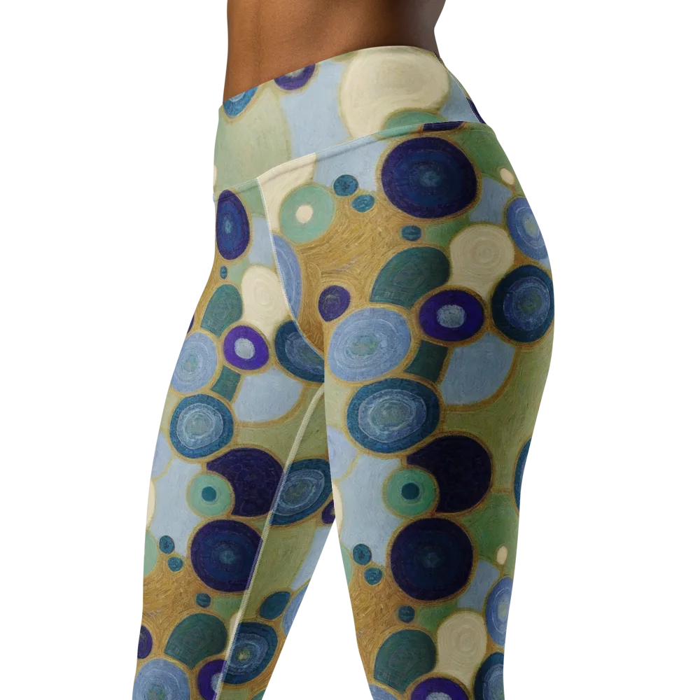 Celestial Pebble on Yoga Leggings — Left Front