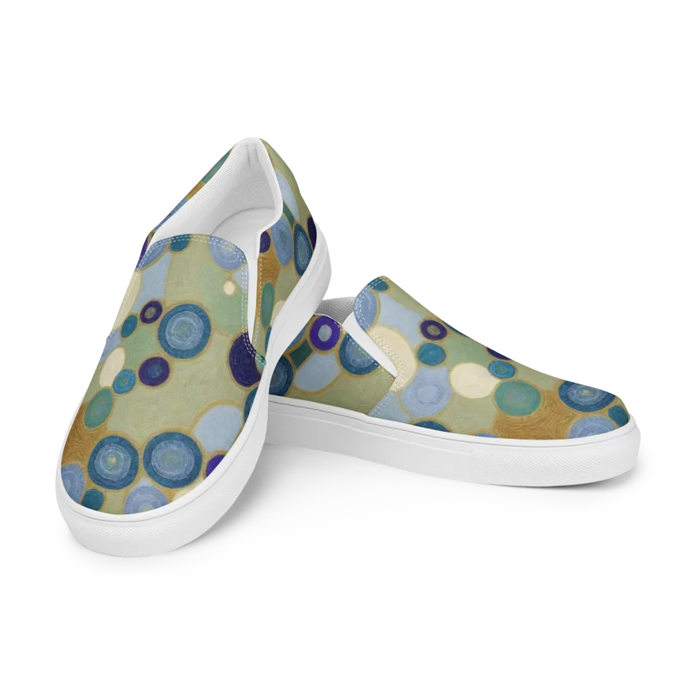Celestial Pebble on Men's Slip-On Canvas Shoes — Left Front