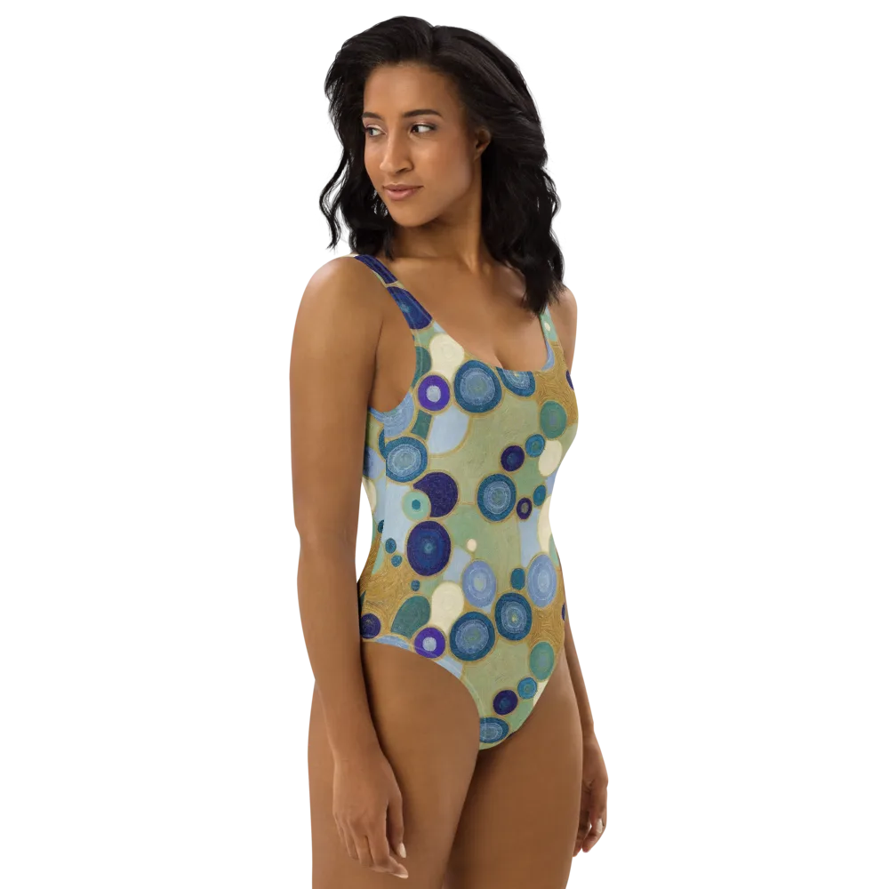 Celestial Pebble on One-Piece Swimsuit — Right
