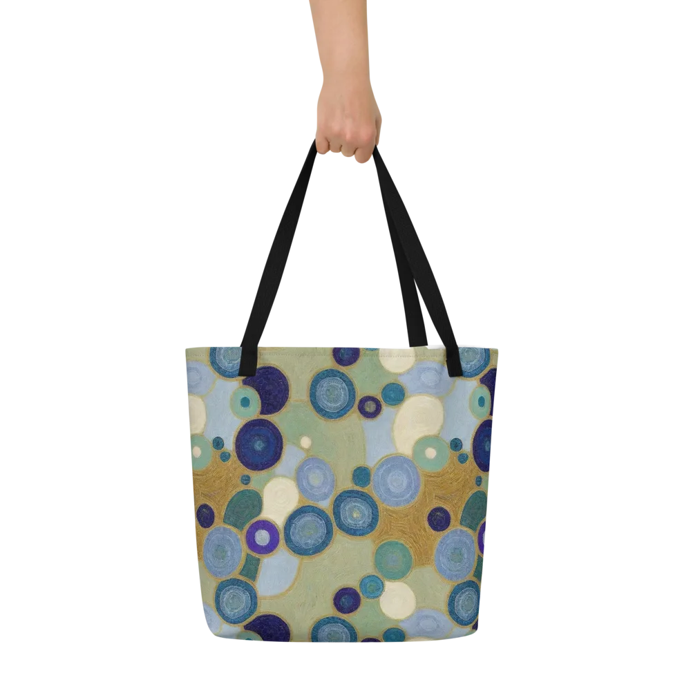Celestial Pebble on Large Tote Bag W/ Pocket — Front