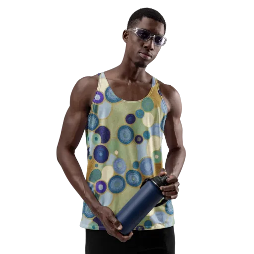 Celestial Pebble on a Men's Tank Top
