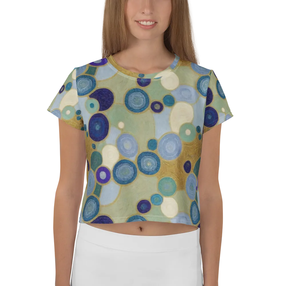 Celestial Pebble on Crop Tee — Front