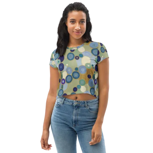 Celestial Pebble on a Crop Tee