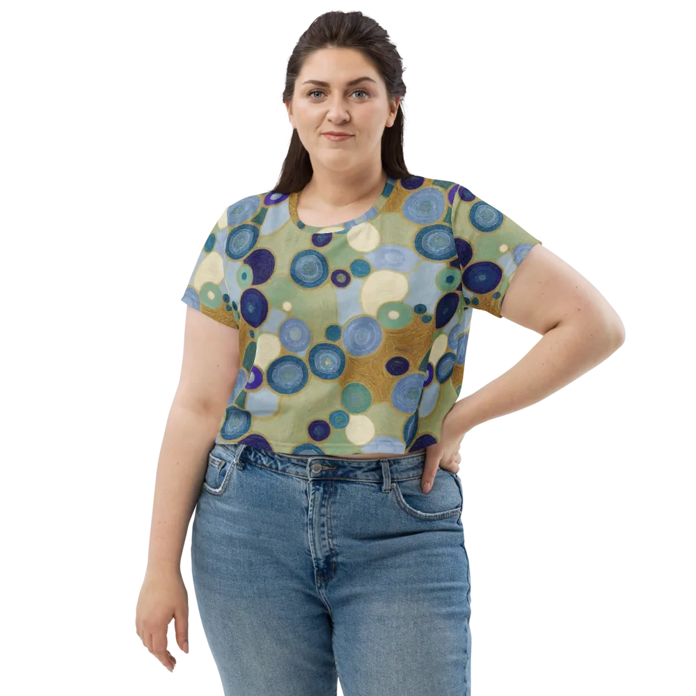 Celestial Pebble on Crop Tee — Front