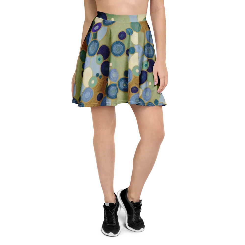 Celestial Pebble on Skater Skirt — Front