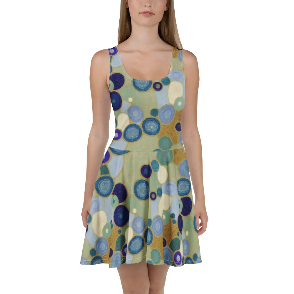 Celestial Pebble on Skater Dress — Front