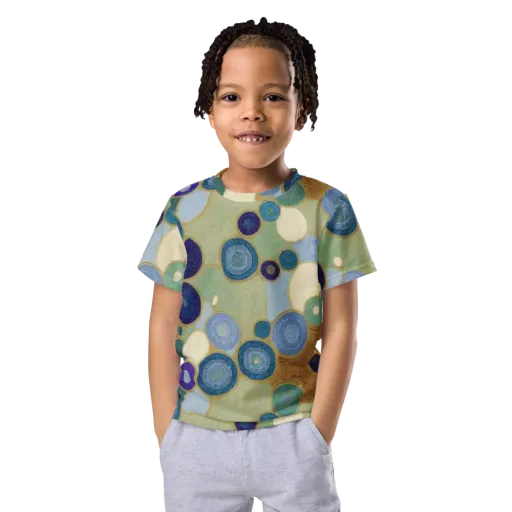 Celestial Pebble on a Kids Crew Neck T-Shirt