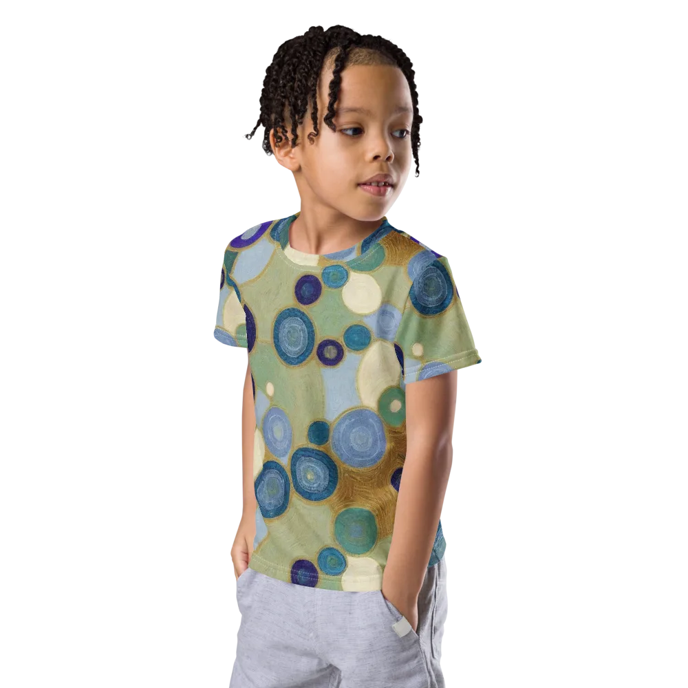 Celestial Pebble on Kids Crew Neck T-Shirt — Left Front