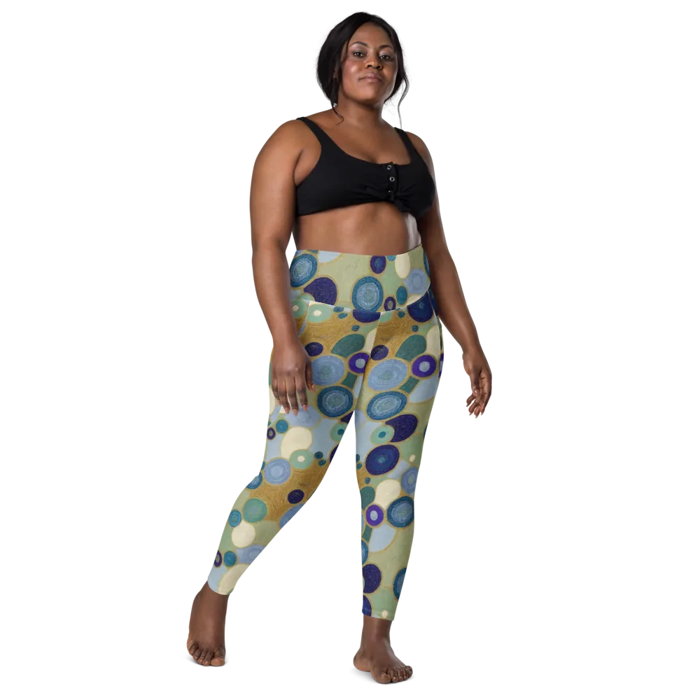 Celestial Pebble on Leggings with Pockets — Front