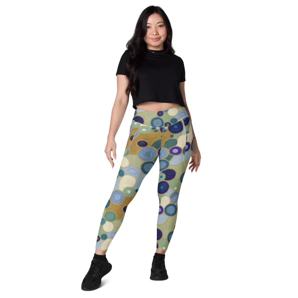 Celestial Pebble on Leggings with Pockets — Front