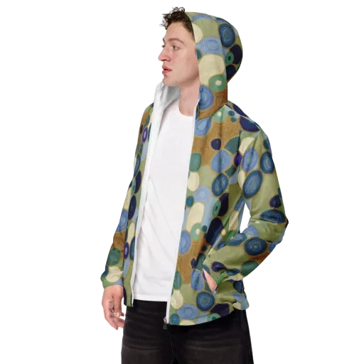 Celestial Pebble on a Men's Windbreaker
