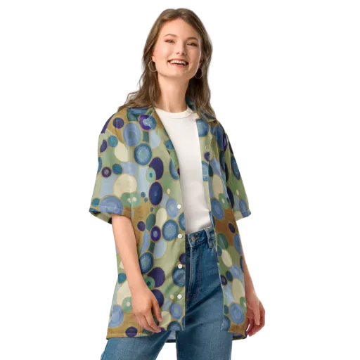 Celestial Pebble on a Button Shirt