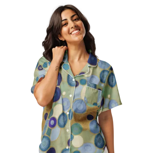 Celestial Pebble on a Women's Short Sleeve Pajama Top