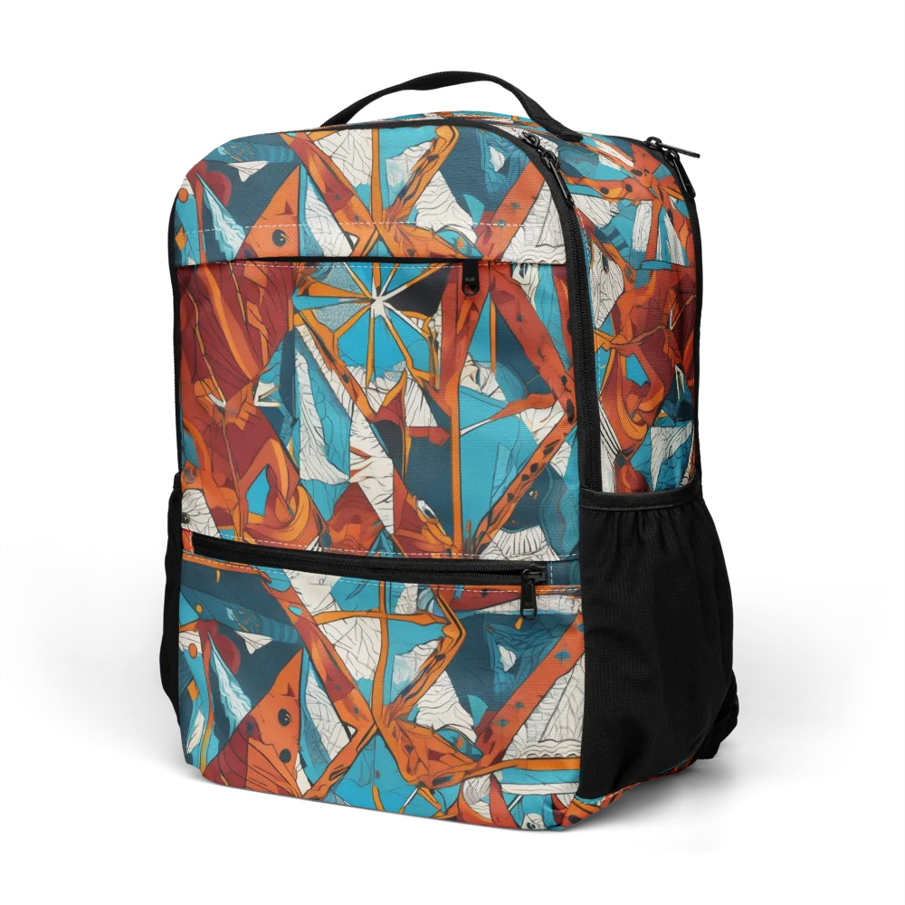 Coral Compass on Utility Backpack — Left Front