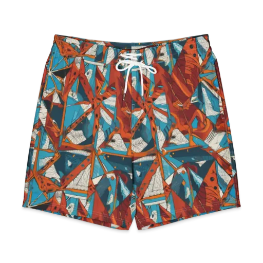 Coral Compass on a Men's Board Shorts