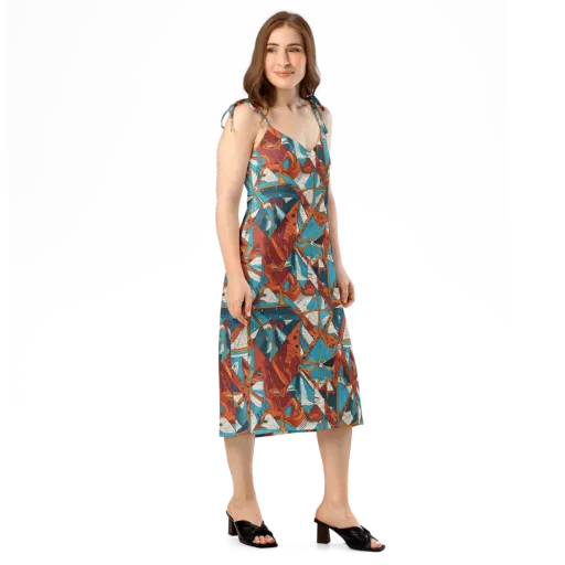 Coral Compass on a Slip Dress