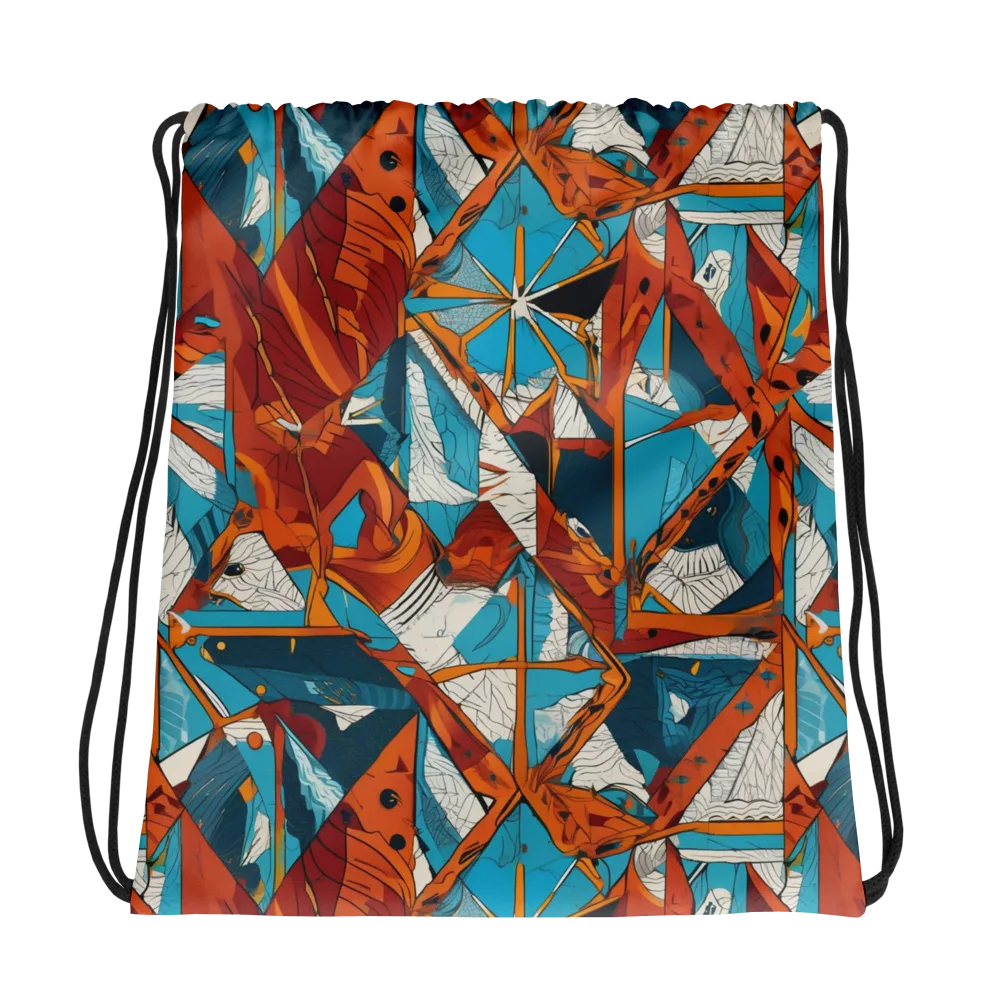 Coral Compass on Drawstring Bag — Photo