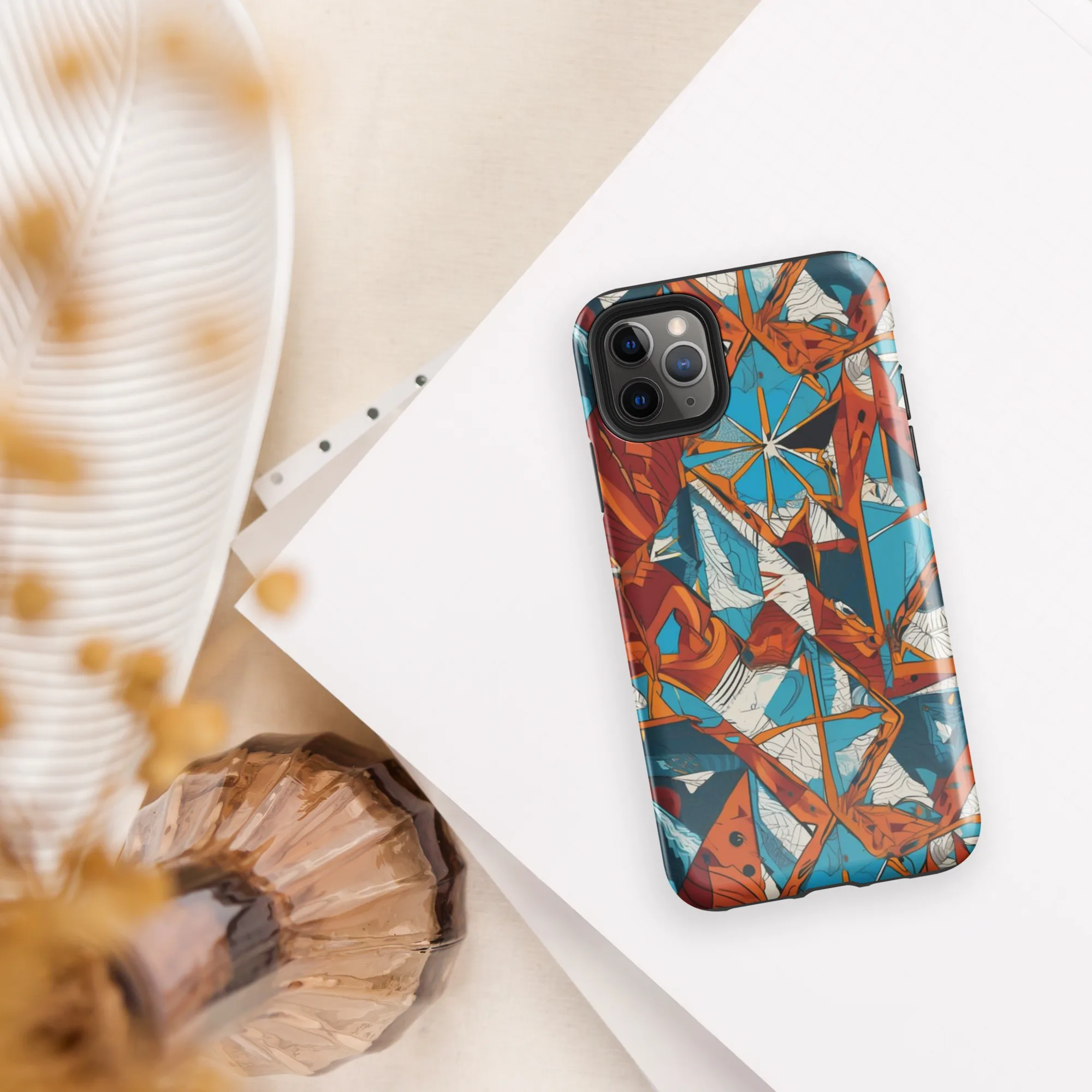 Coral Compass on Tough Case for iPhone® — Front