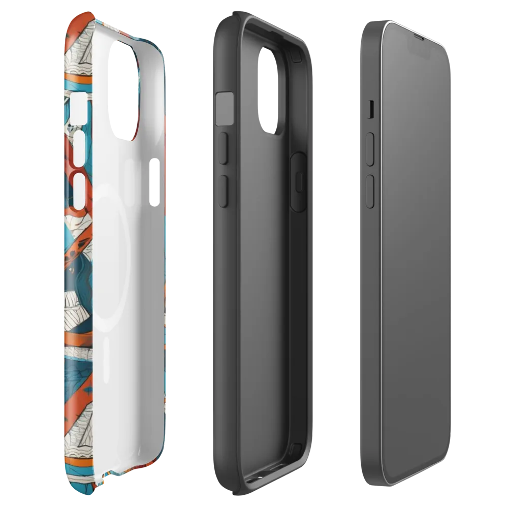Coral Compass on MagSafe Tough Case for iPhone® — Front