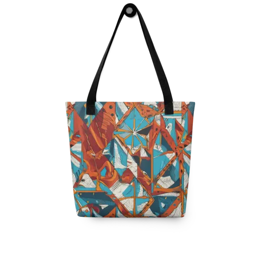 Coral Compass on a Tote Bag