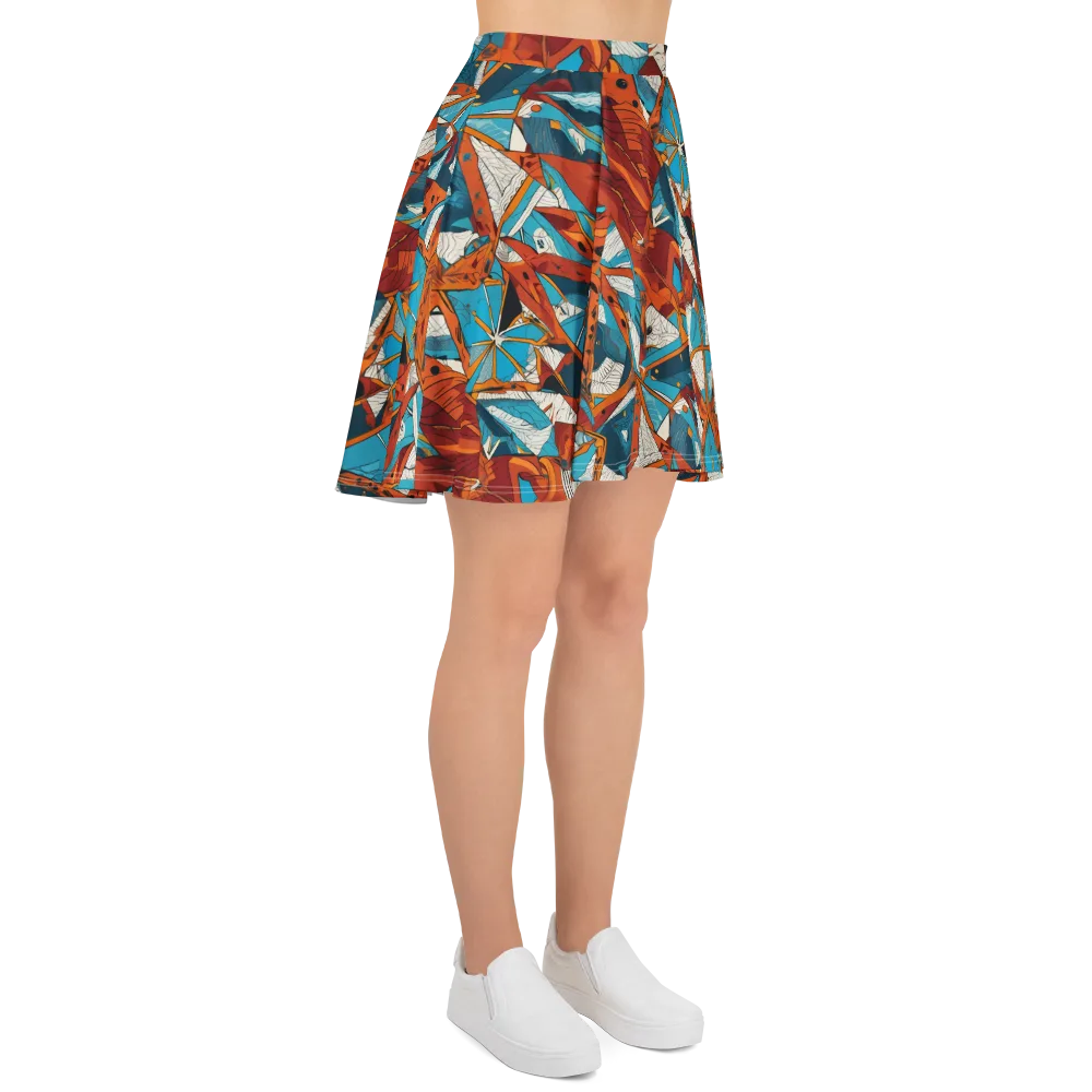 Coral Compass on Skater Skirt — Right