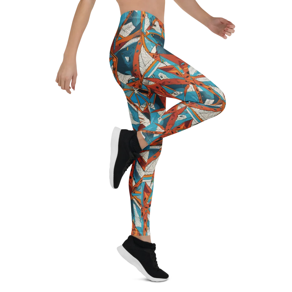 Coral Compass on Leggings — Right