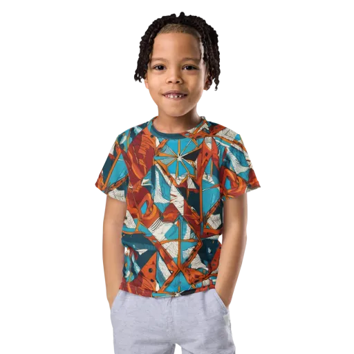 Coral Compass on a Kids Crew Neck T-Shirt