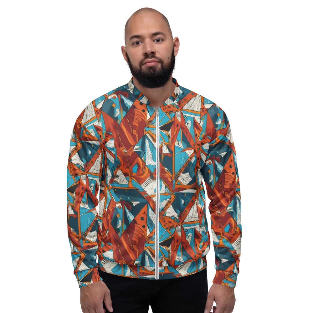 Coral Compass on Bomber Jacket — Front