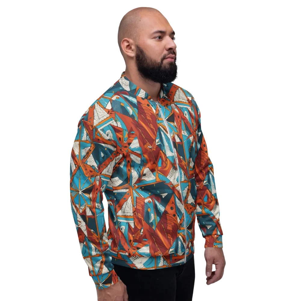 Coral Compass on Bomber Jacket — Right