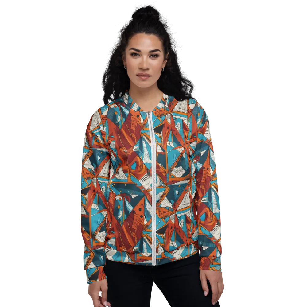 Coral Compass on Bomber Jacket — Front