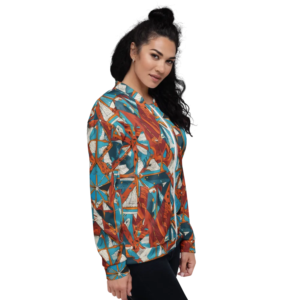 Coral Compass on Bomber Jacket — Right