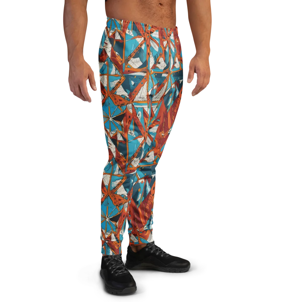 Coral Compass on Men's Joggers — Right