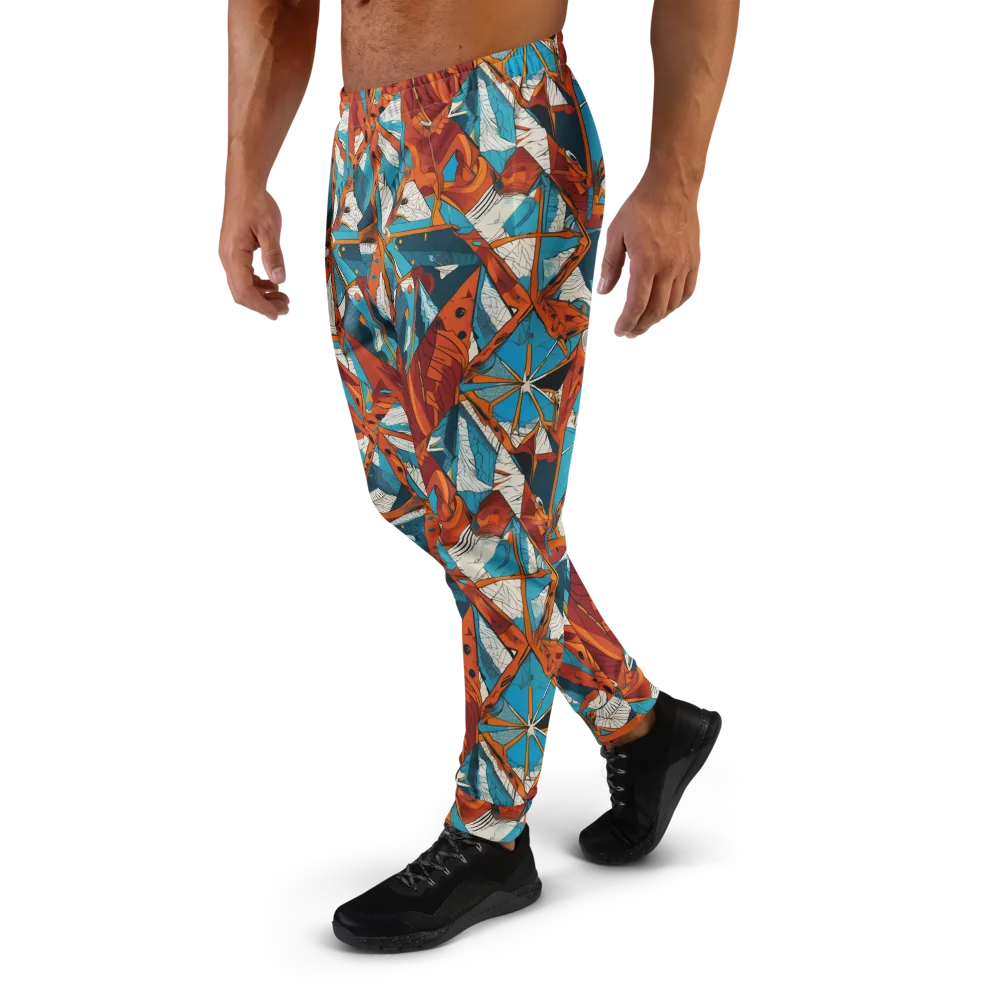 Coral Compass on Men's Joggers — Left