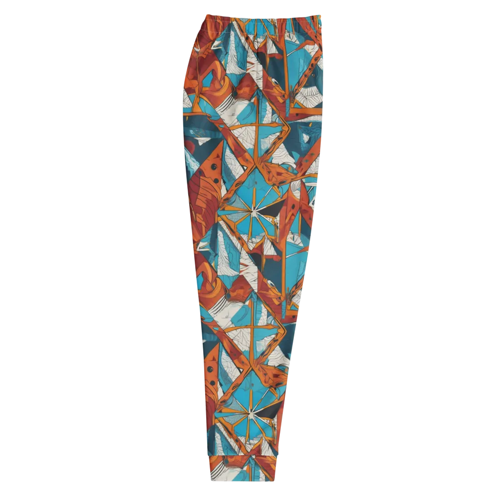 Coral Compass on Men's Joggers — Right
