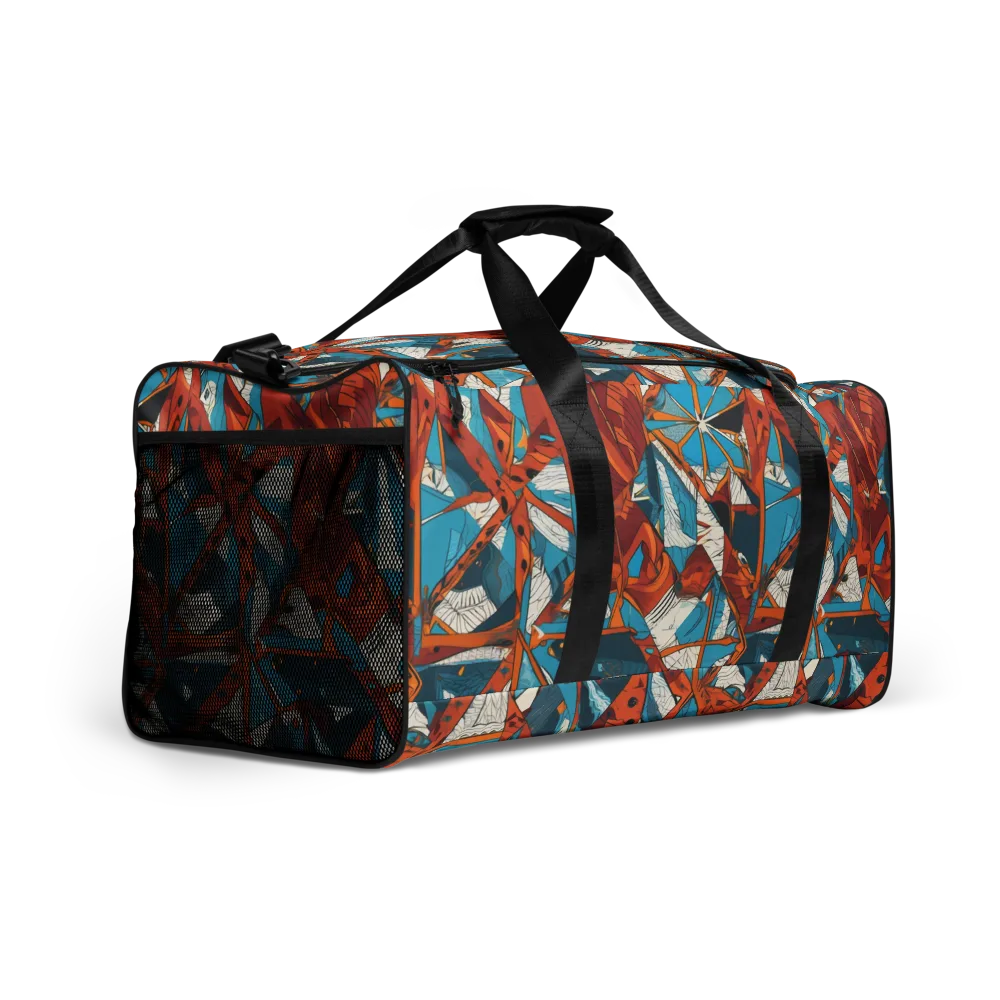 Coral Compass on Duffle Bag — Right Front