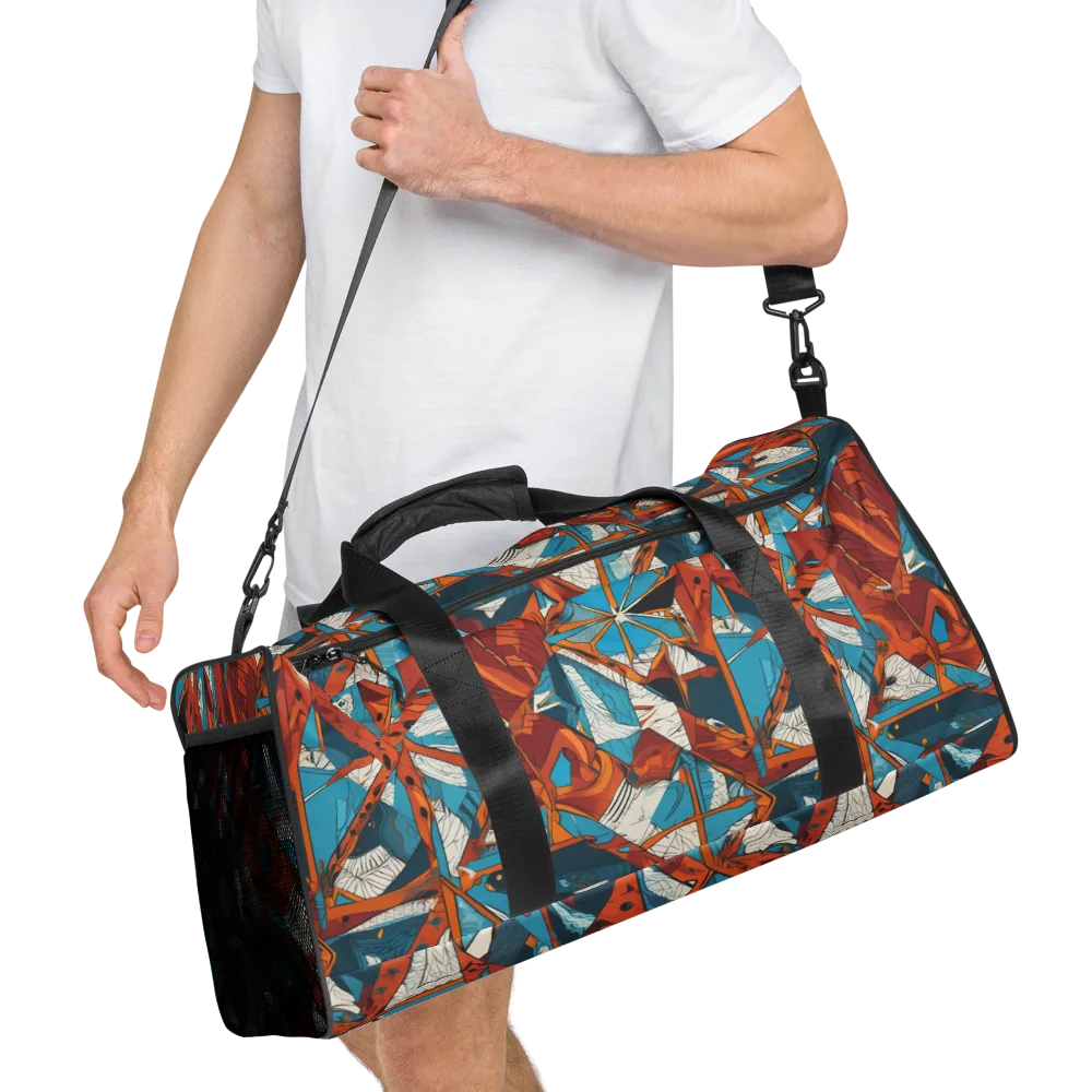 Coral Compass on Duffle Bag — Right Front