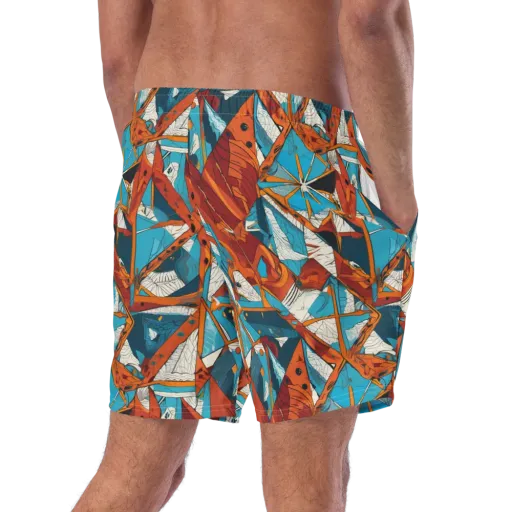Coral Compass on a Swim Trunks