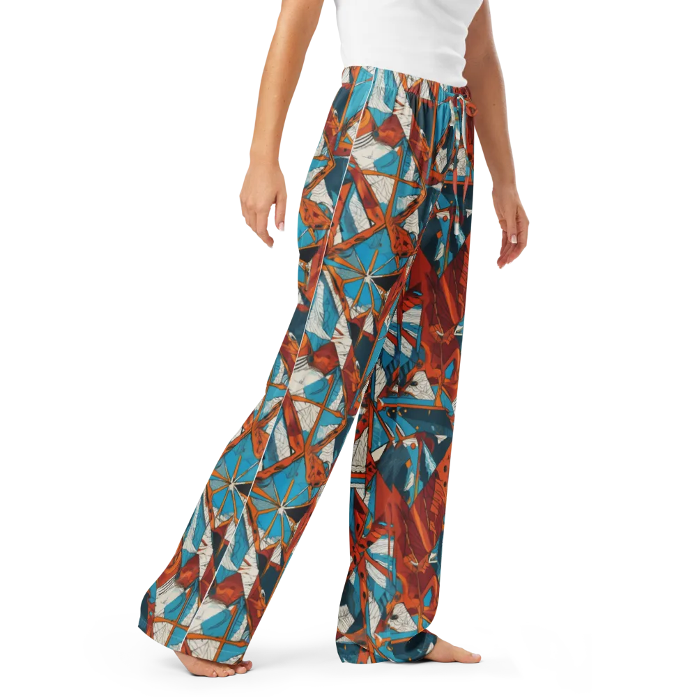 Coral Compass on Women's Pajama Pants — Right Front