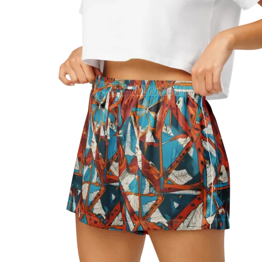 Coral Compass on a Women's Pajama Shorts