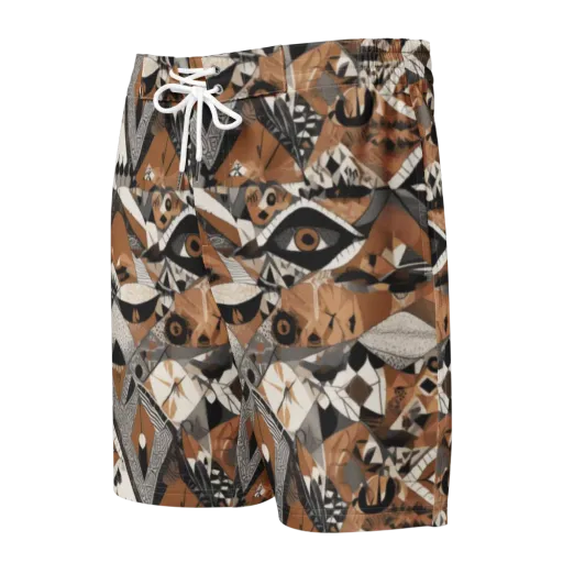 All-seeing Mosaic on a Men's Board Shorts