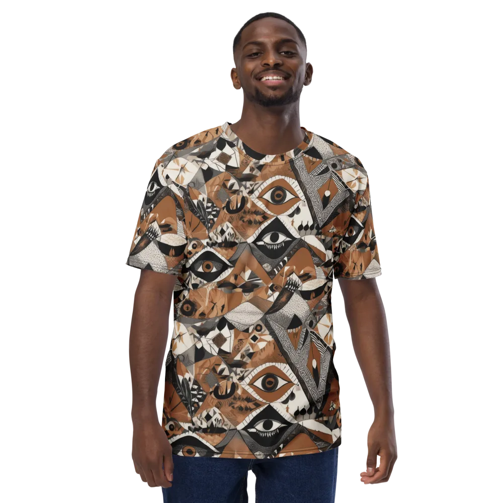 All-seeing Mosaic on Men's Crew Neck T-Shirt — Front