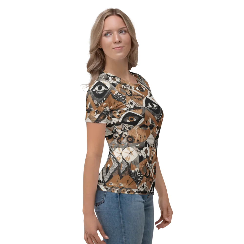 All-seeing Mosaic on Women's Crew Neck T-Shirt — Right