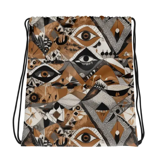 All-seeing Mosaic on a Drawstring Bag