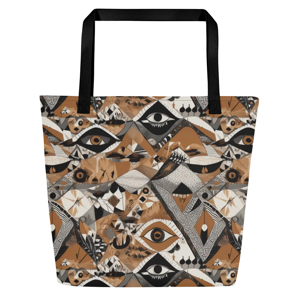 All-seeing Mosaic on Large Tote Bag W/ Pocket — Front